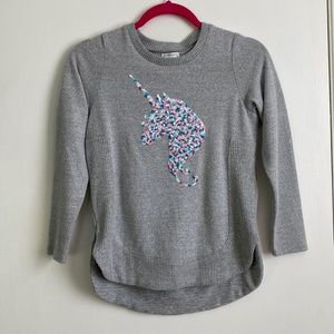 Colortre girls size L (14) sequin unicorn sweater